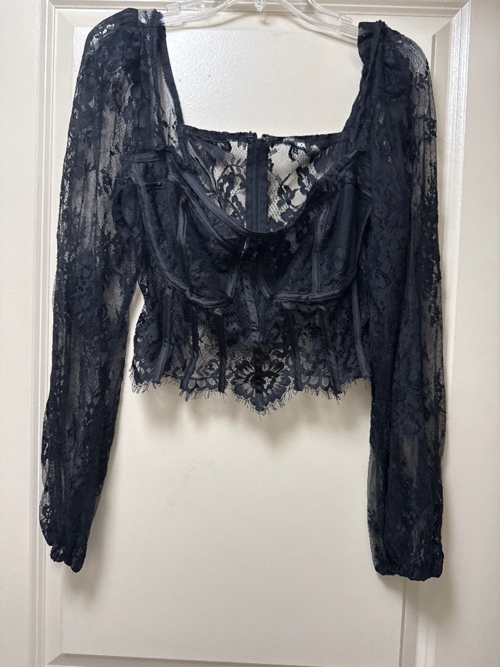Sheer top black - NWOT